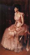 William Merritt Chase The girl in the pink Sweden oil painting artist